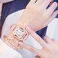 Diamond Square Watch Bracelet set for women